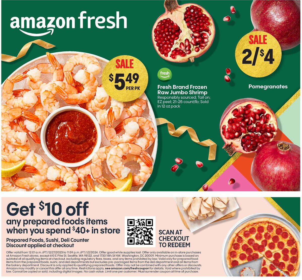 Amazon Fresh Weekly Ad from December 27
