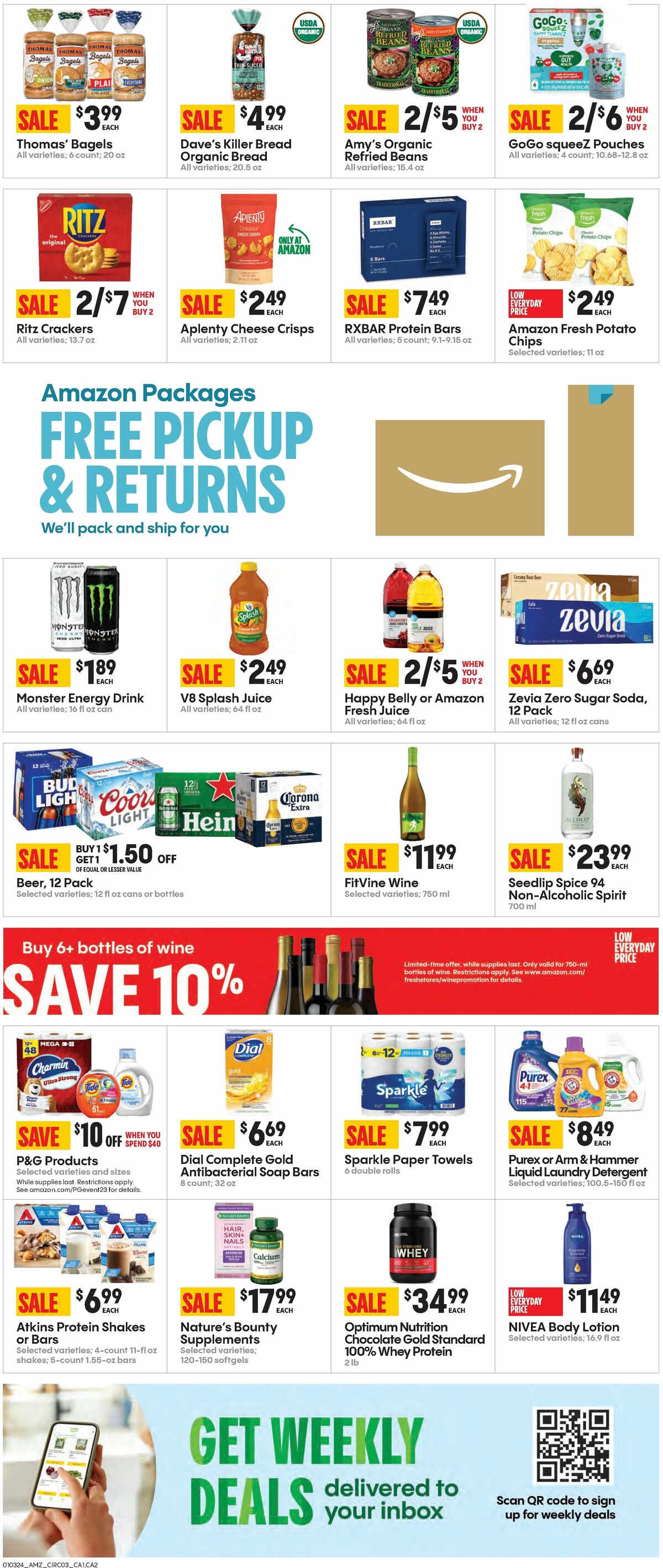 Amazon Fresh Weekly Ad from January 3