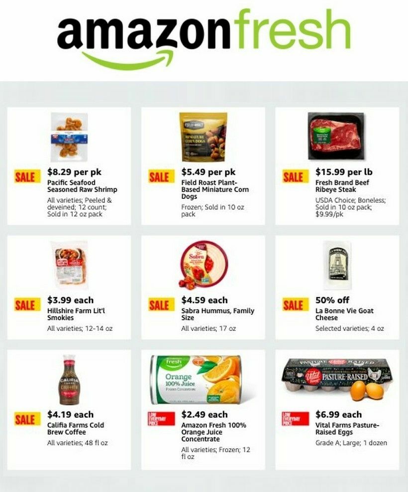 Amazon Fresh Weekly Ad from January 24