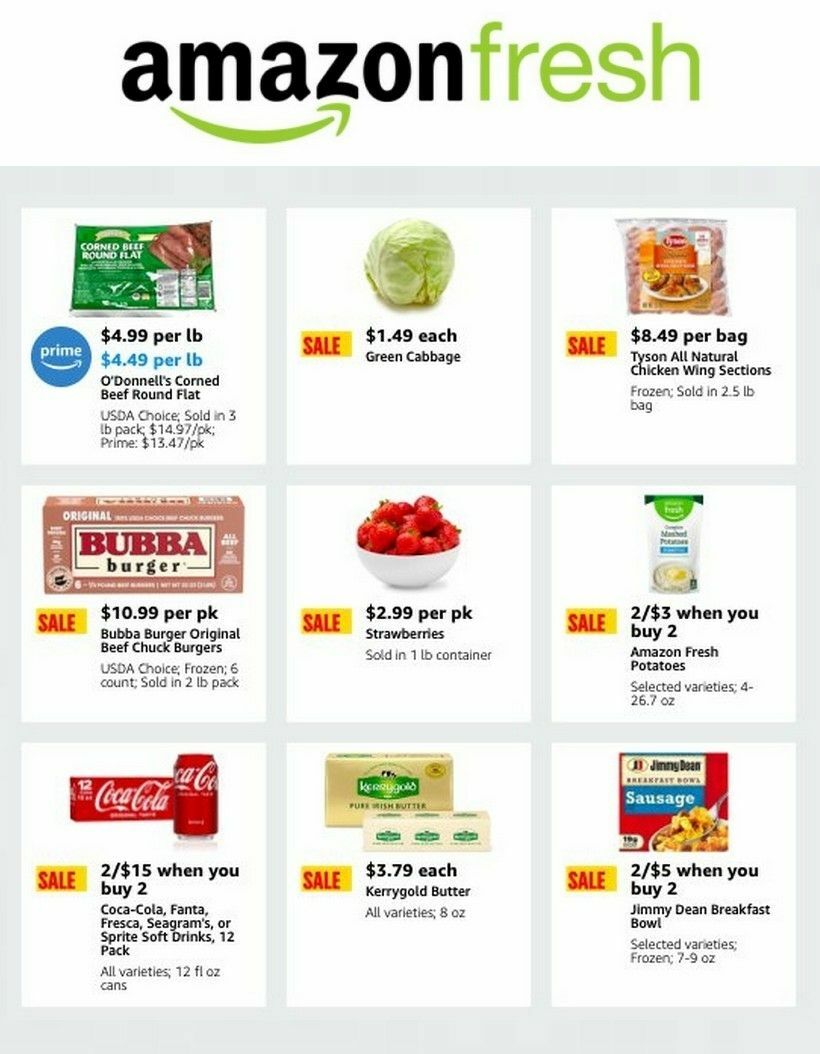 Amazon Fresh Weekly Ad from March 13