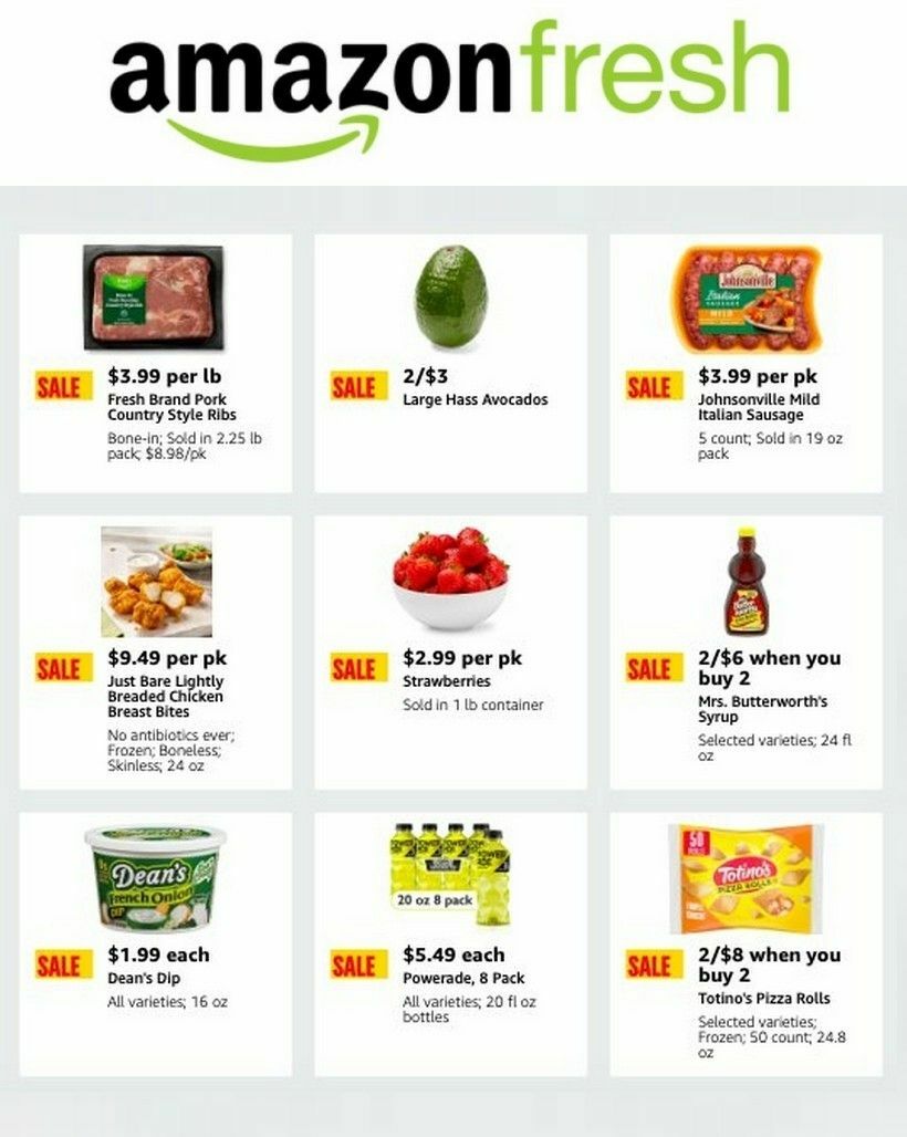 Amazon Fresh Weekly Ad from March 20