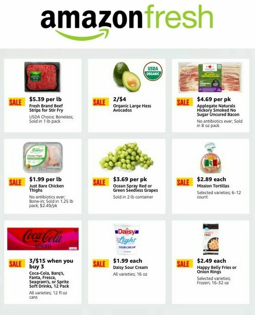 Amazon Fresh Weekly Ad from April 3