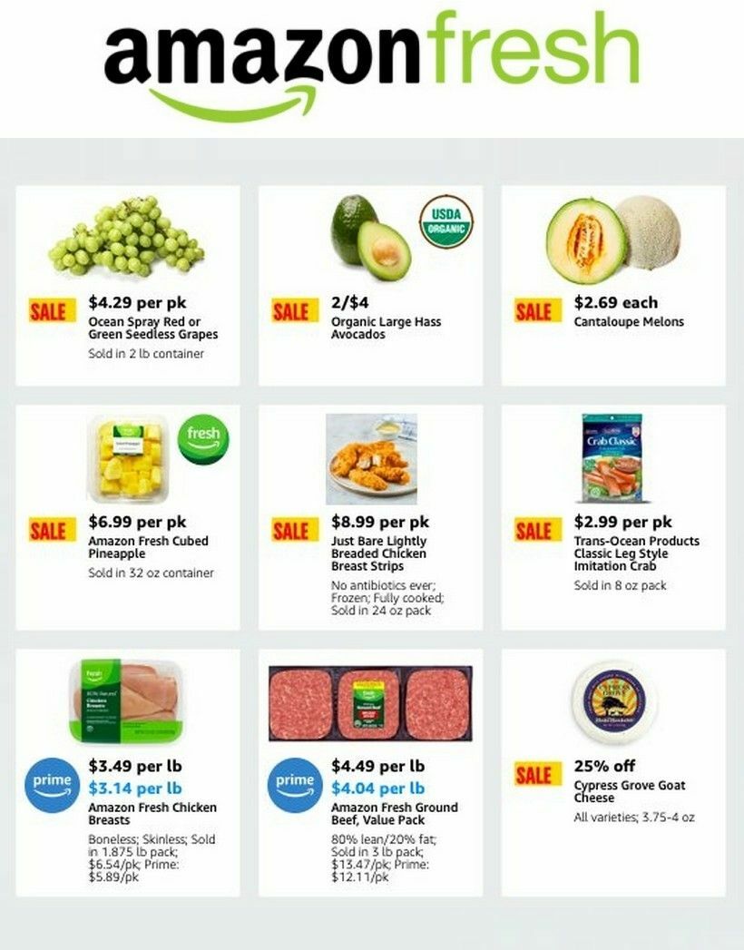 Amazon Fresh Weekly Ad from April 10