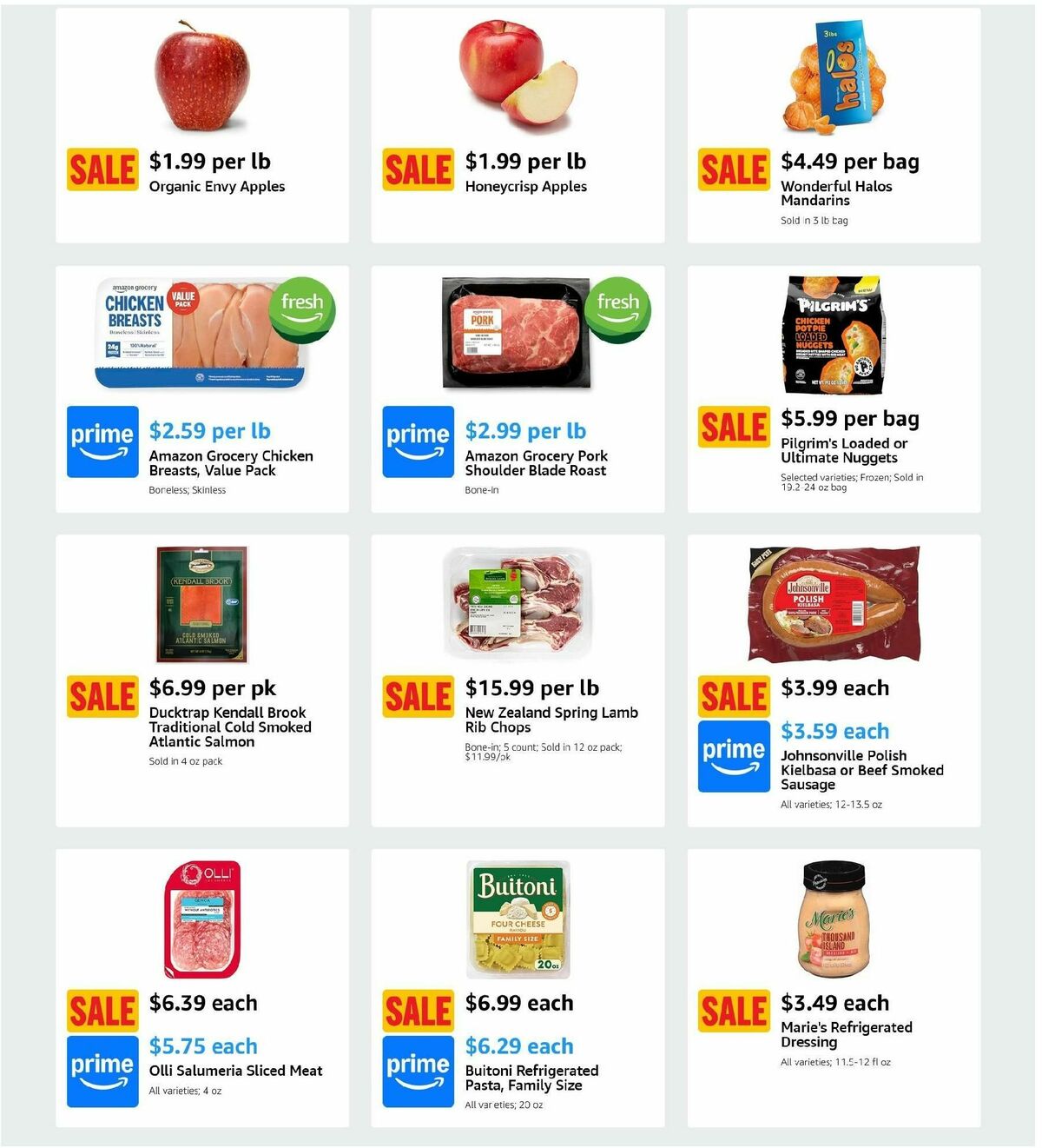 Amazon Fresh Weekly Ad from December 11