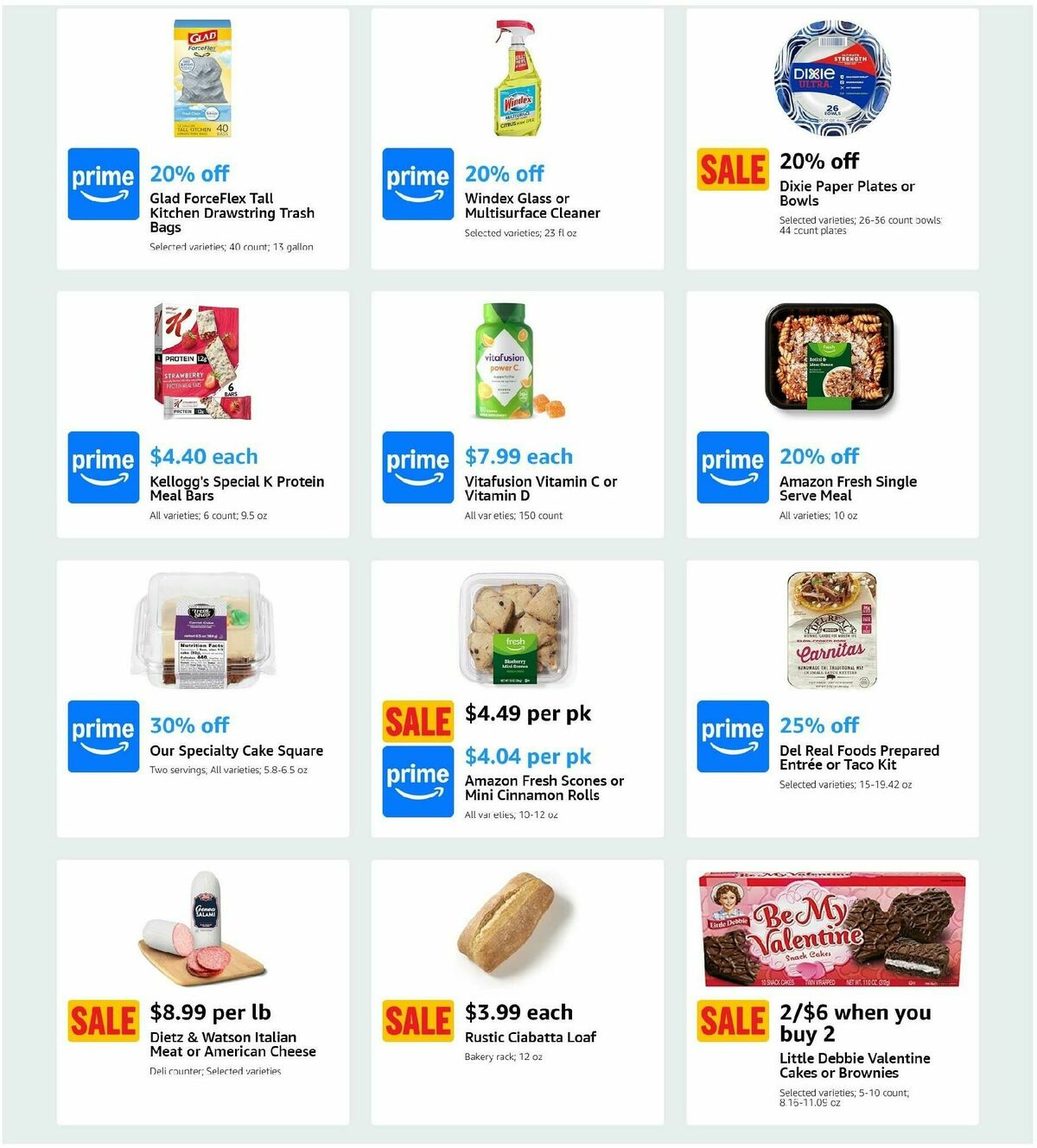 Amazon Fresh Weekly Ad from January 22
