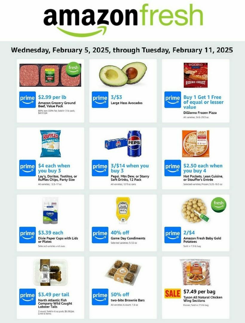 Amazon Fresh Weekly Ad from February 5