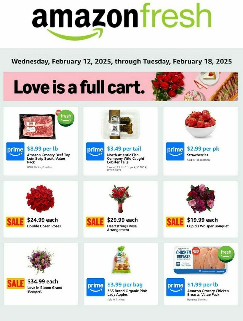 Amazon Fresh Weekly Ad from February 12