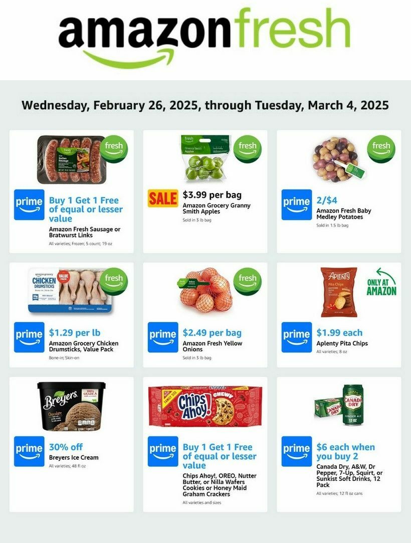 Amazon Fresh Weekly Ad from February 26
