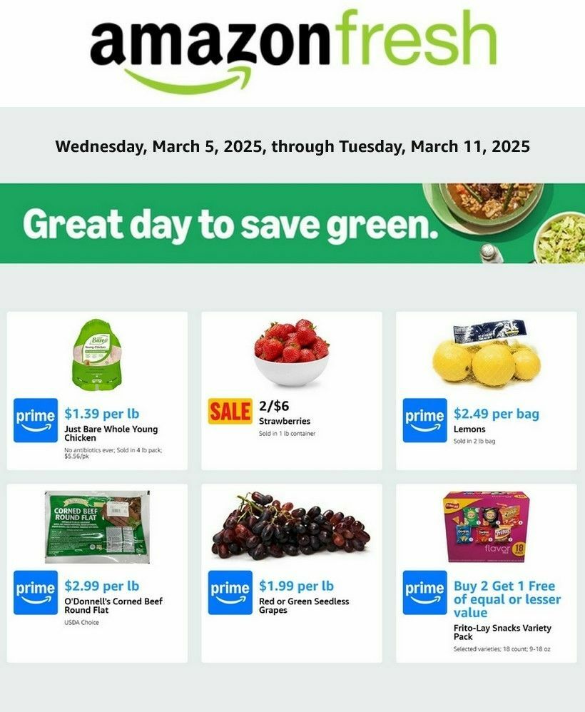Amazon Fresh Weekly Ad from March 5