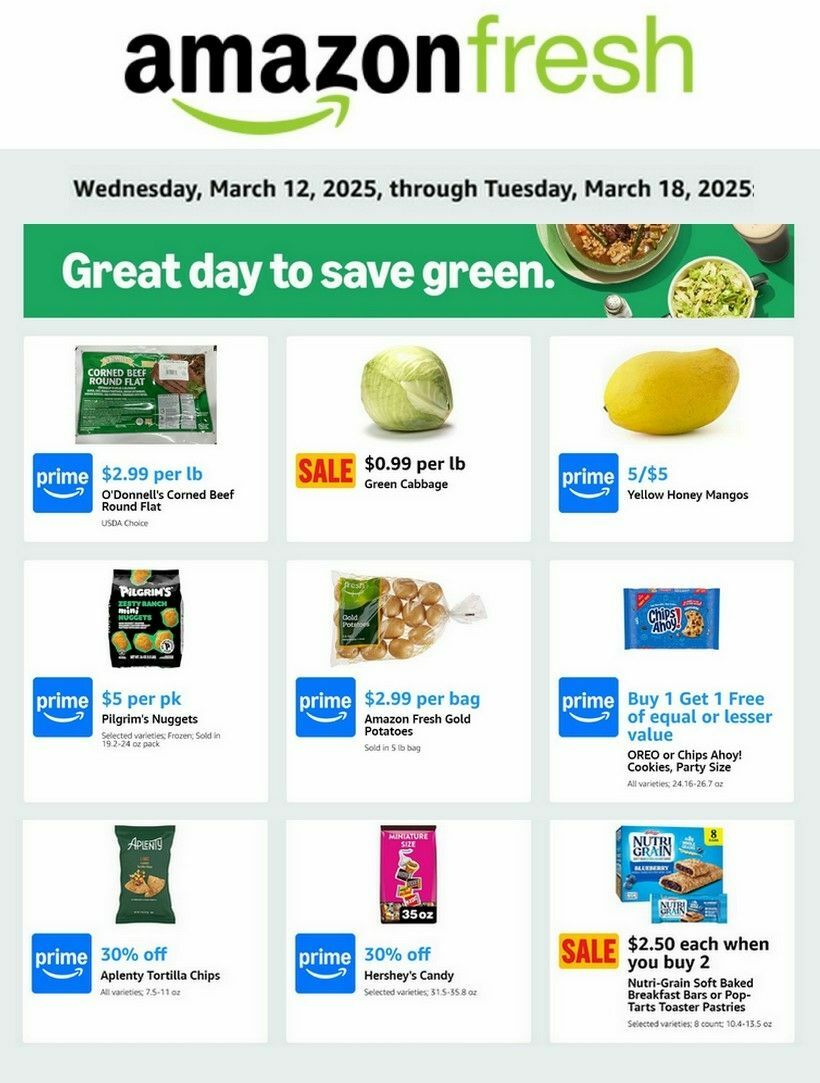 Amazon Fresh Weekly Ad from March 12