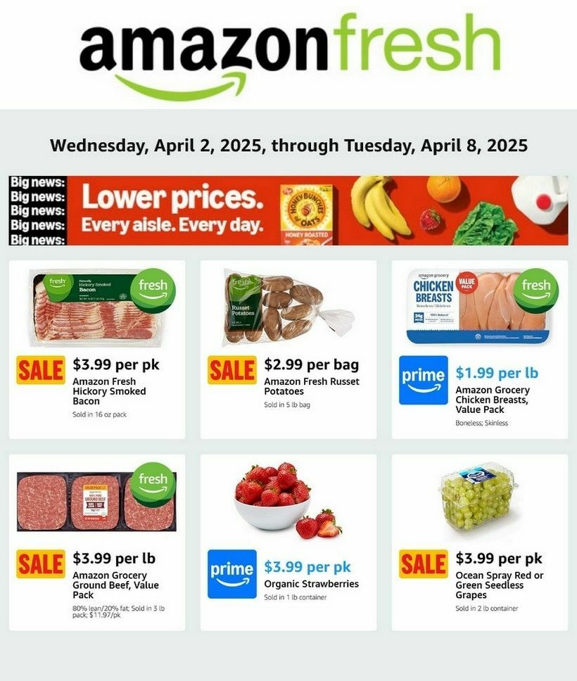 Amazon Fresh Weekly Ad from April 2