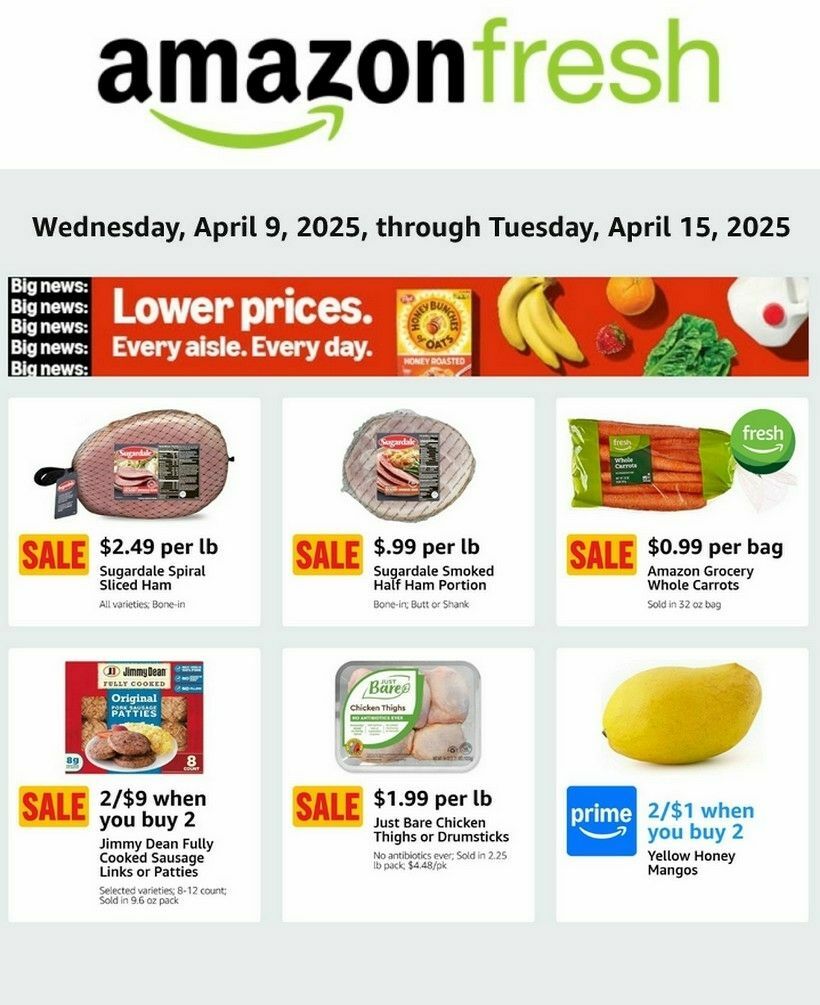 Amazon Fresh Weekly Ad from April 9