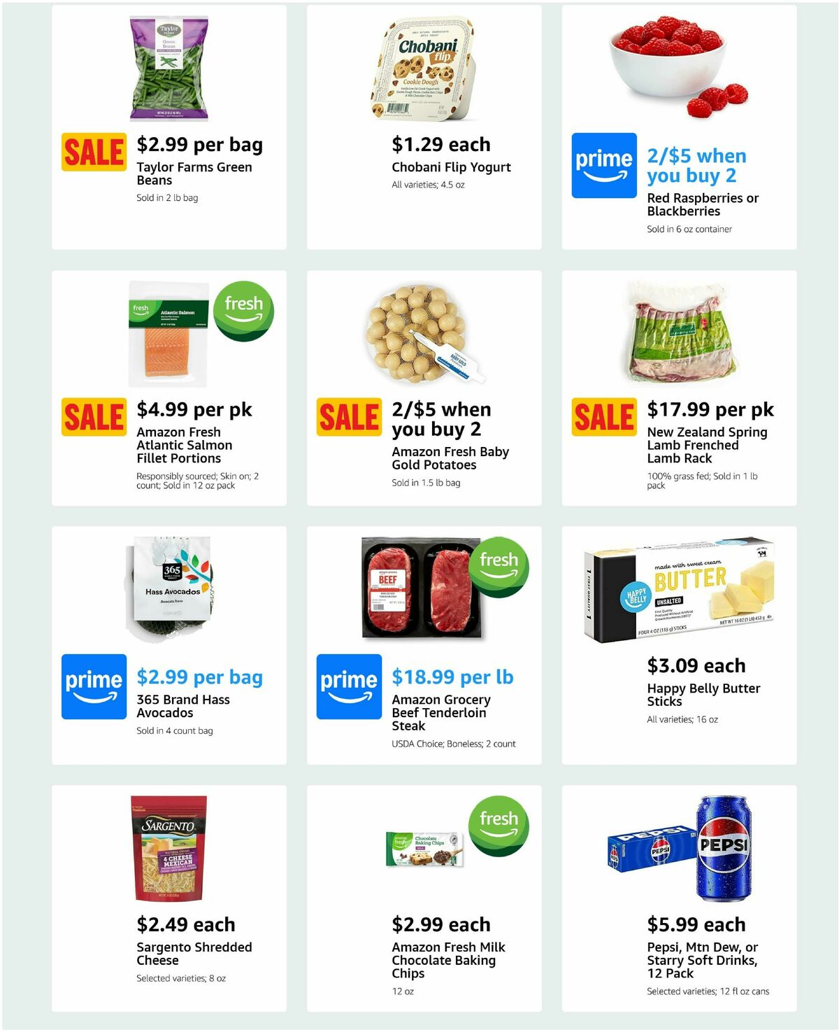 Amazon Fresh Weekly Ad from April 9