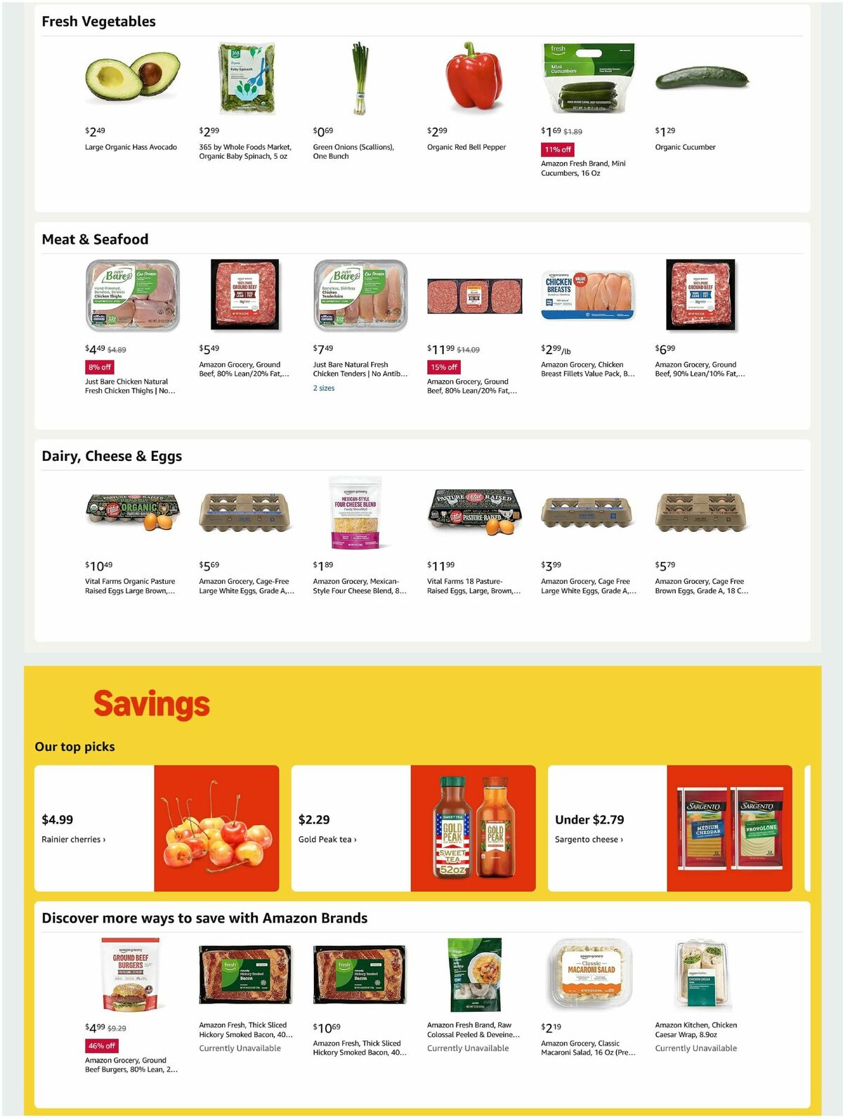 Amazon Fresh Weekly Ad from June 25