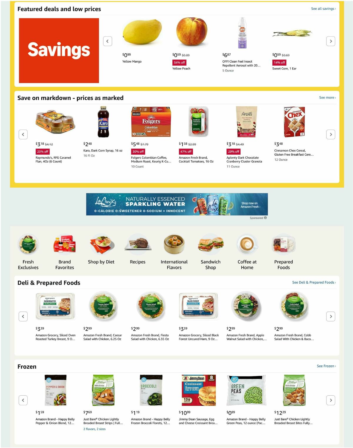 Amazon Fresh Weekly Ad from June 25