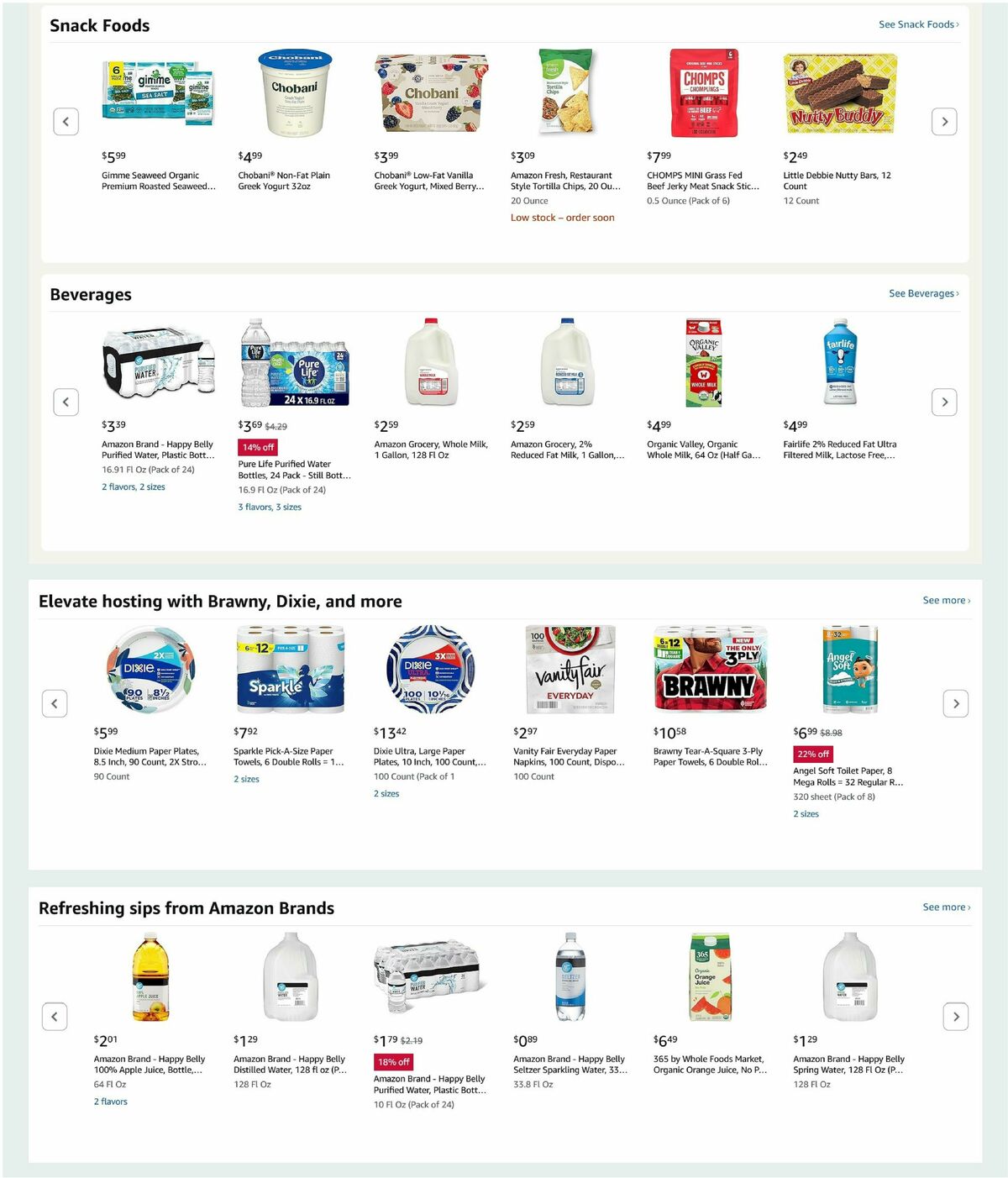 Amazon Fresh Weekly Ad from June 25