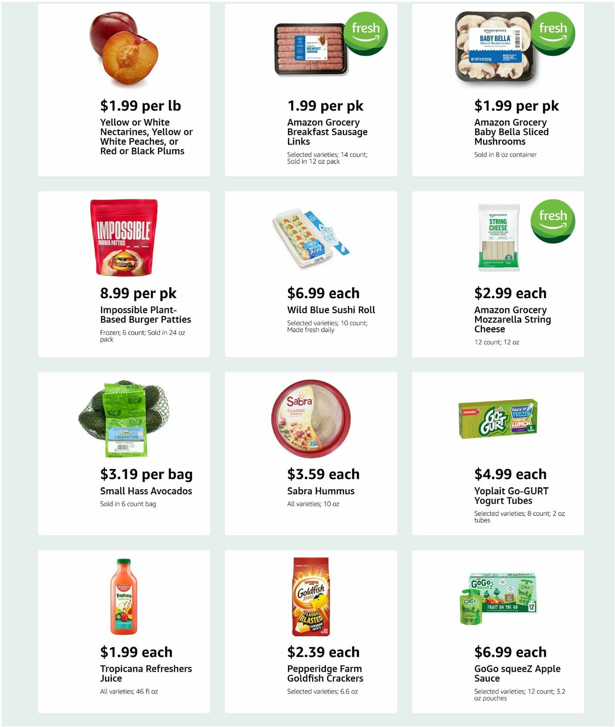 Amazon Fresh Weekly Ad from July 16