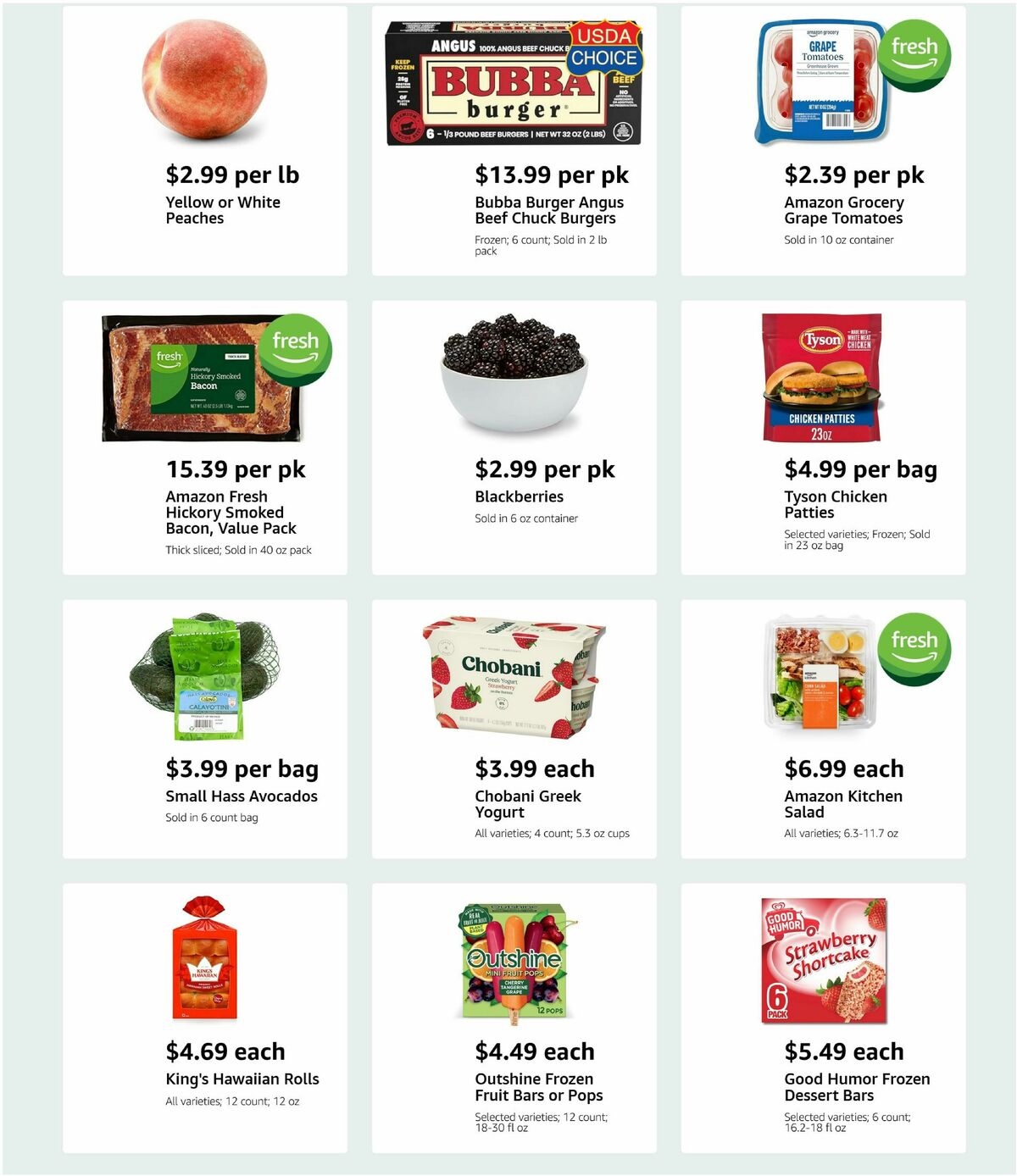 Amazon Fresh Weekly Ad from July 23