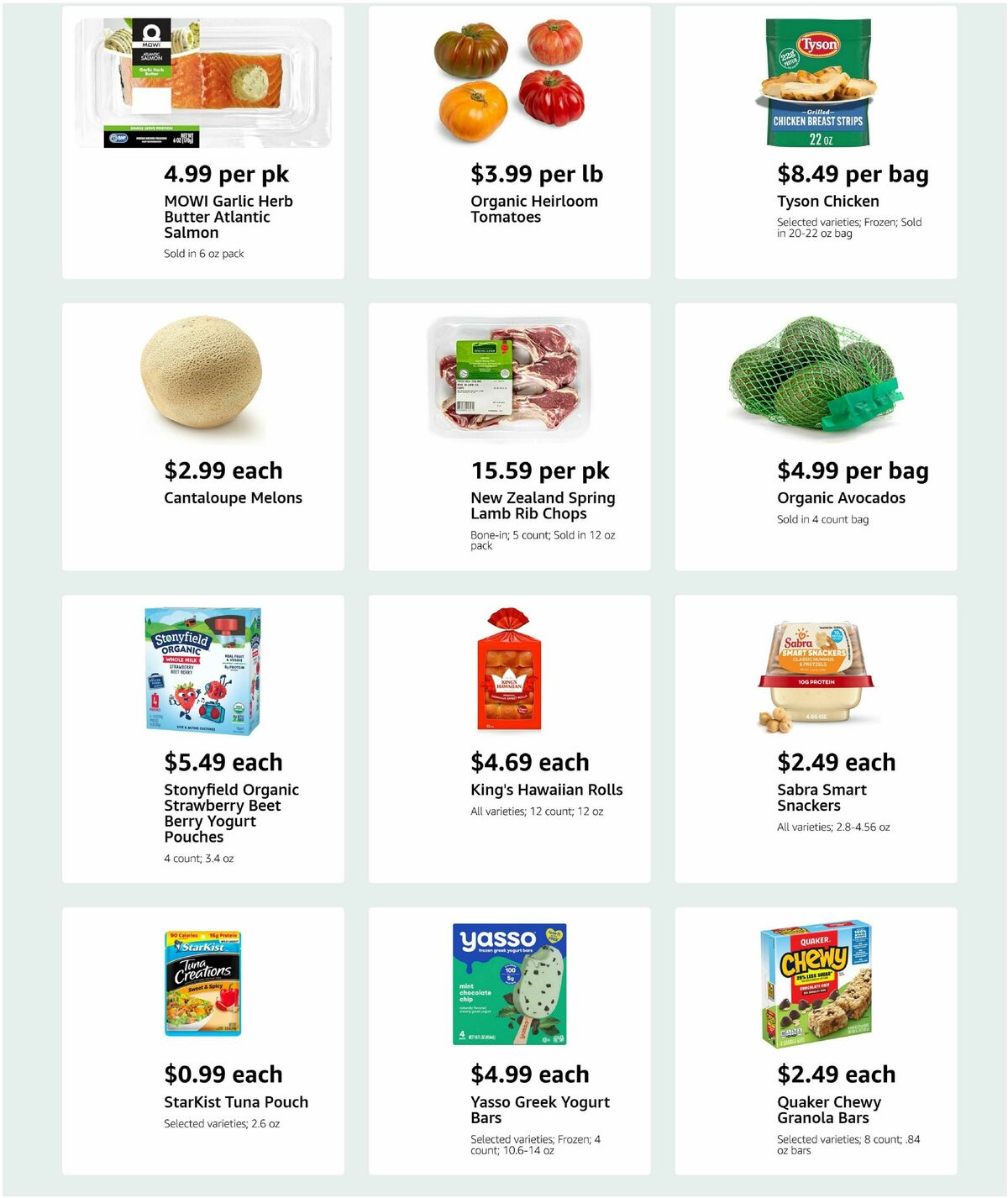 Amazon Fresh Weekly Ad from August 6