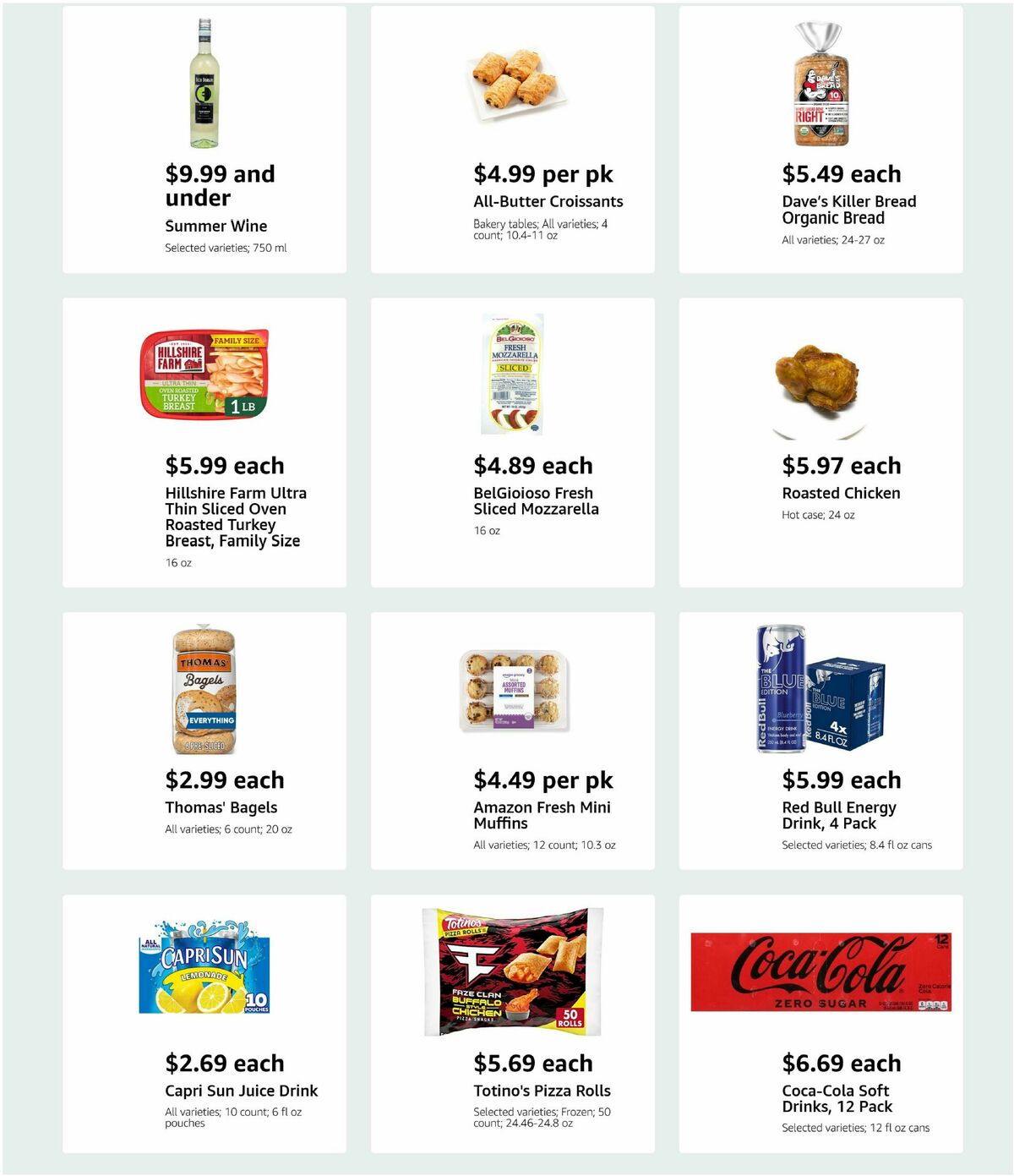 Amazon Fresh Weekly Ad from August 6