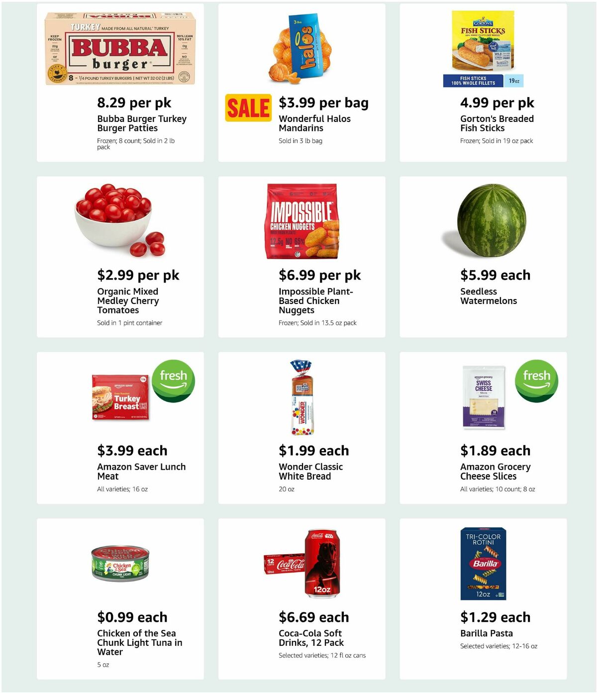 Amazon Fresh Weekly Ad from August 13