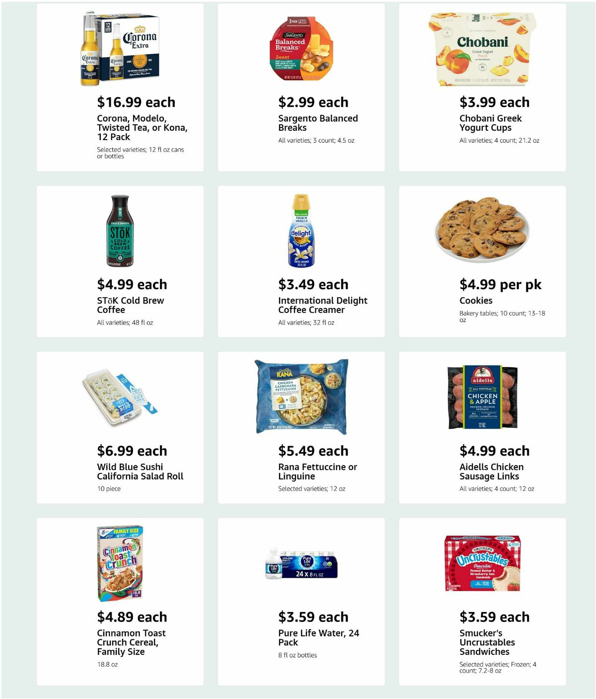 Amazon Fresh Weekly Ad from August 13