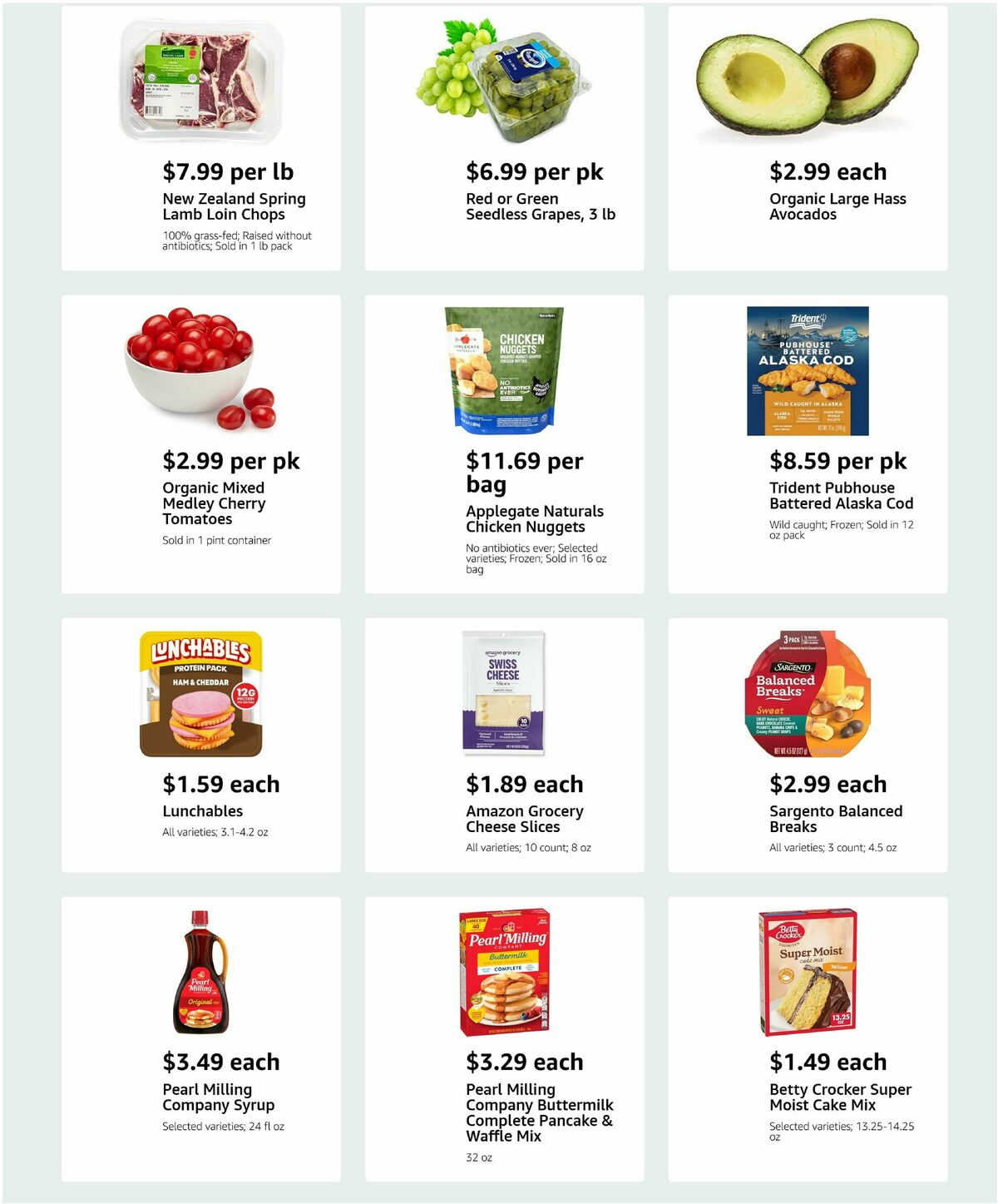 Amazon Fresh Weekly Ad from August 20