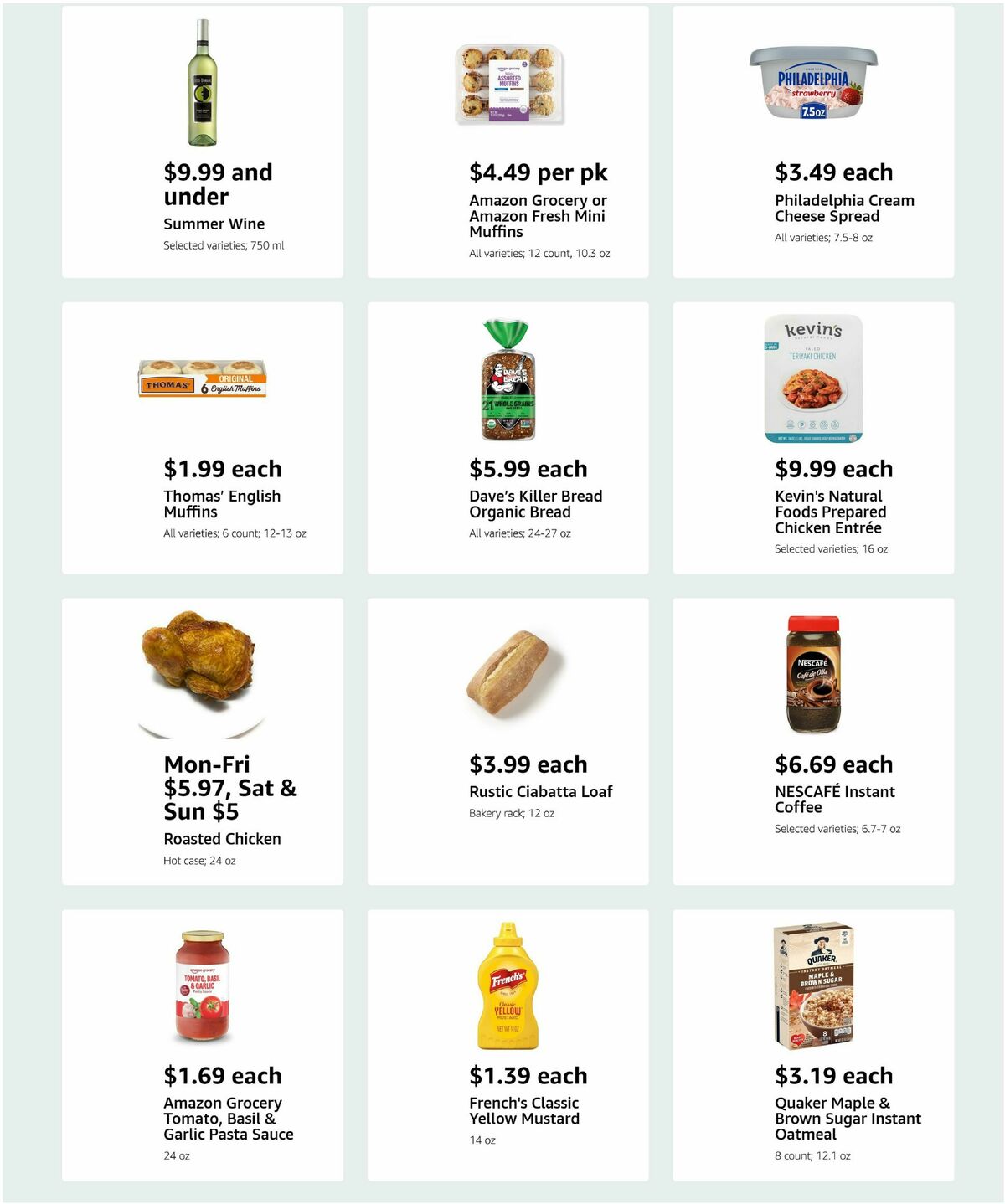 Amazon Fresh Weekly Ad from August 20