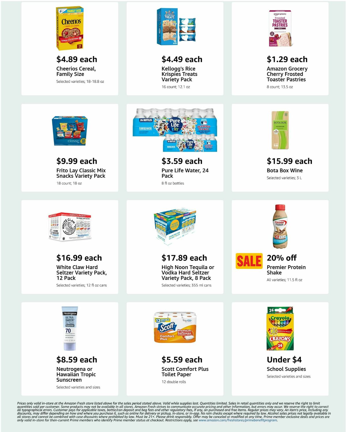 Amazon Fresh Weekly Ad from August 20