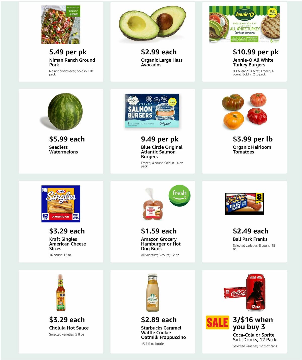 Amazon Fresh Weekly Ad from August 27
