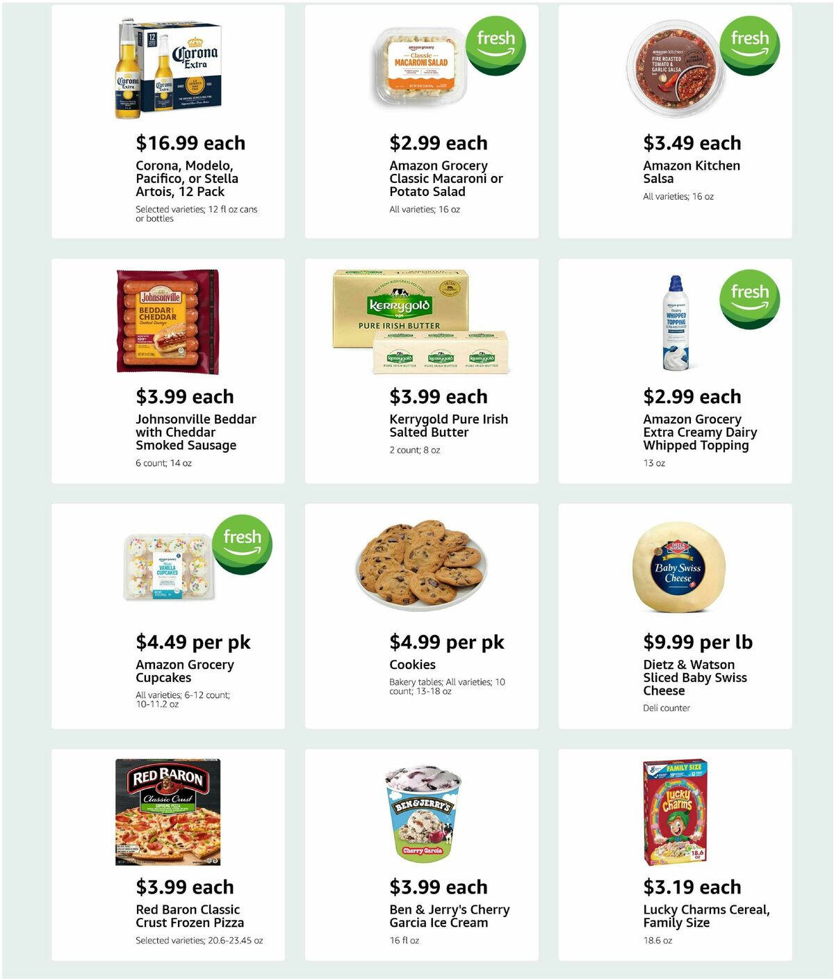 Amazon Fresh Weekly Ad from August 27