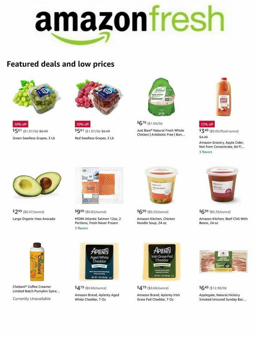 Amazon Fresh Weekly Ad from September 17