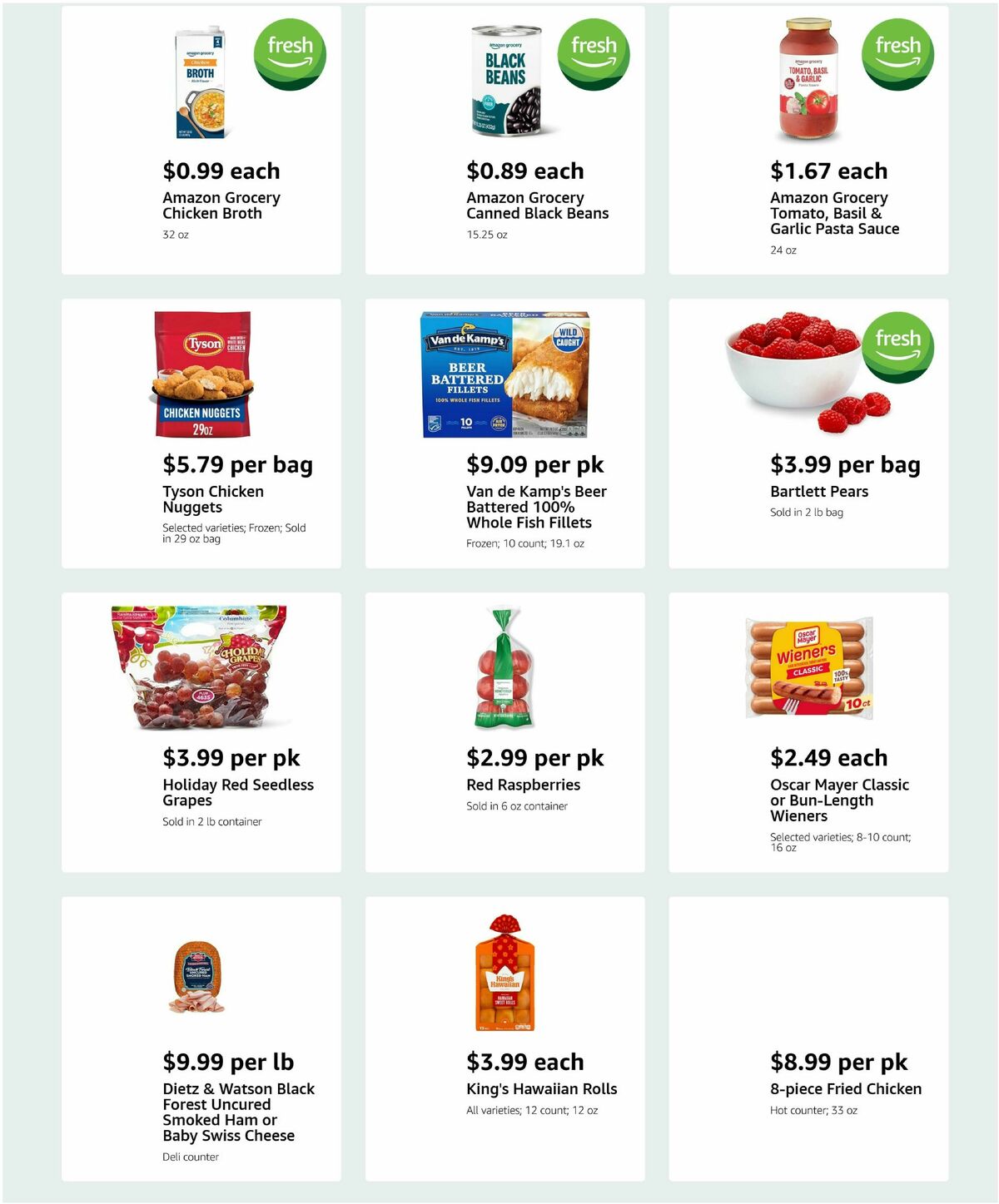 Amazon Fresh Weekly Ad from October 8