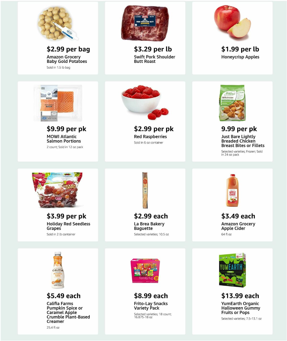 Amazon Fresh Weekly Ad from October 15