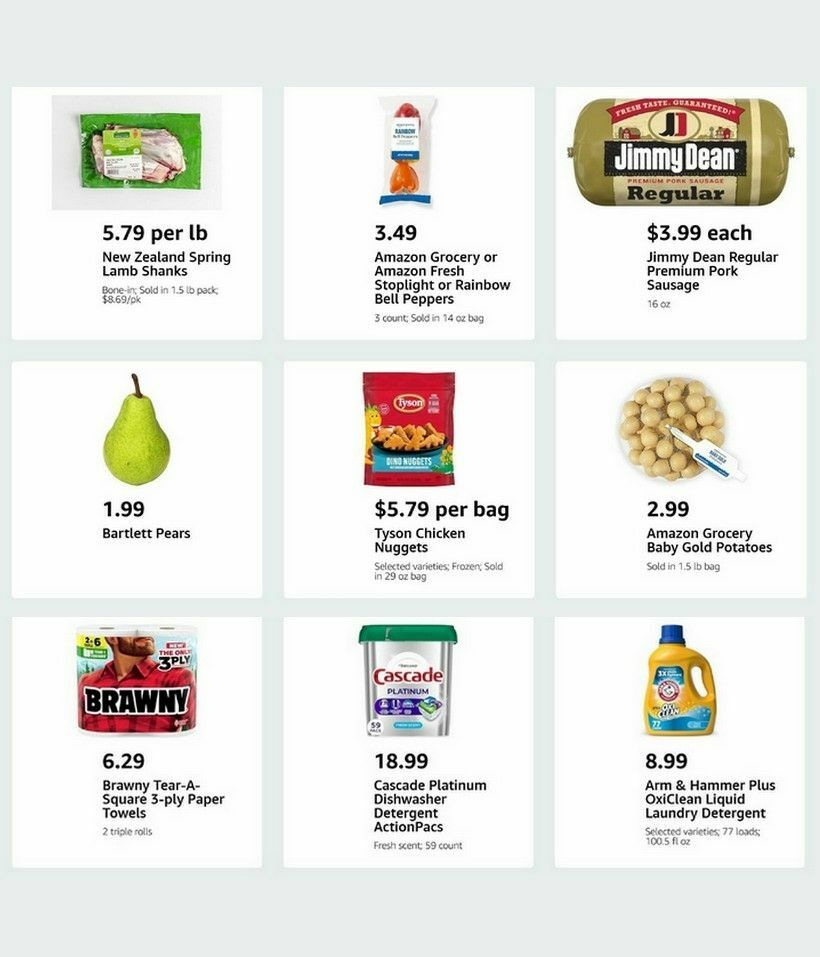 Amazon Fresh Weekly Ad from October 29