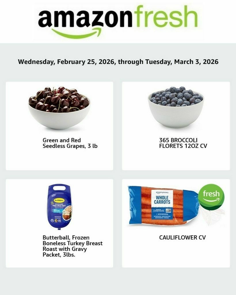 Amazon Fresh Weekly Ad from February 25