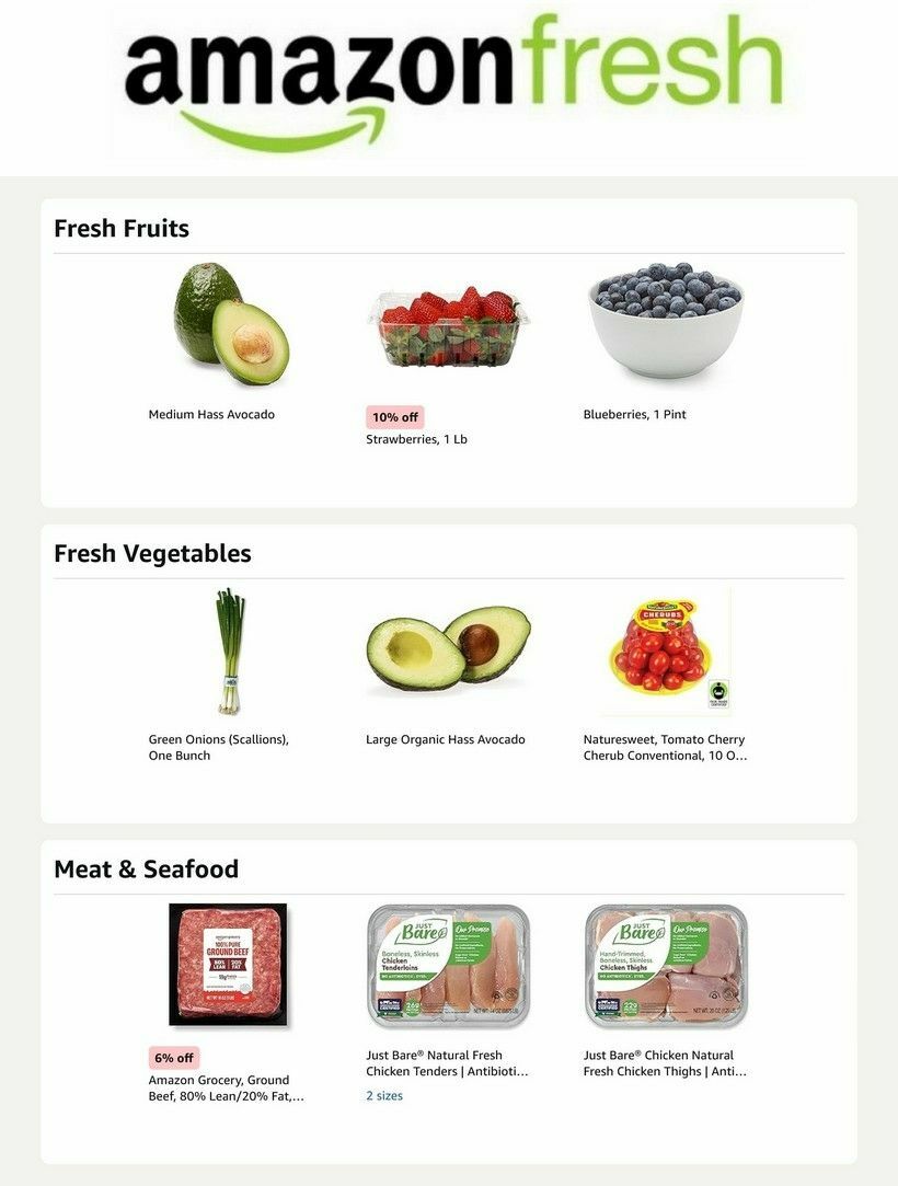 Amazon Fresh Weekly Ad from March 18