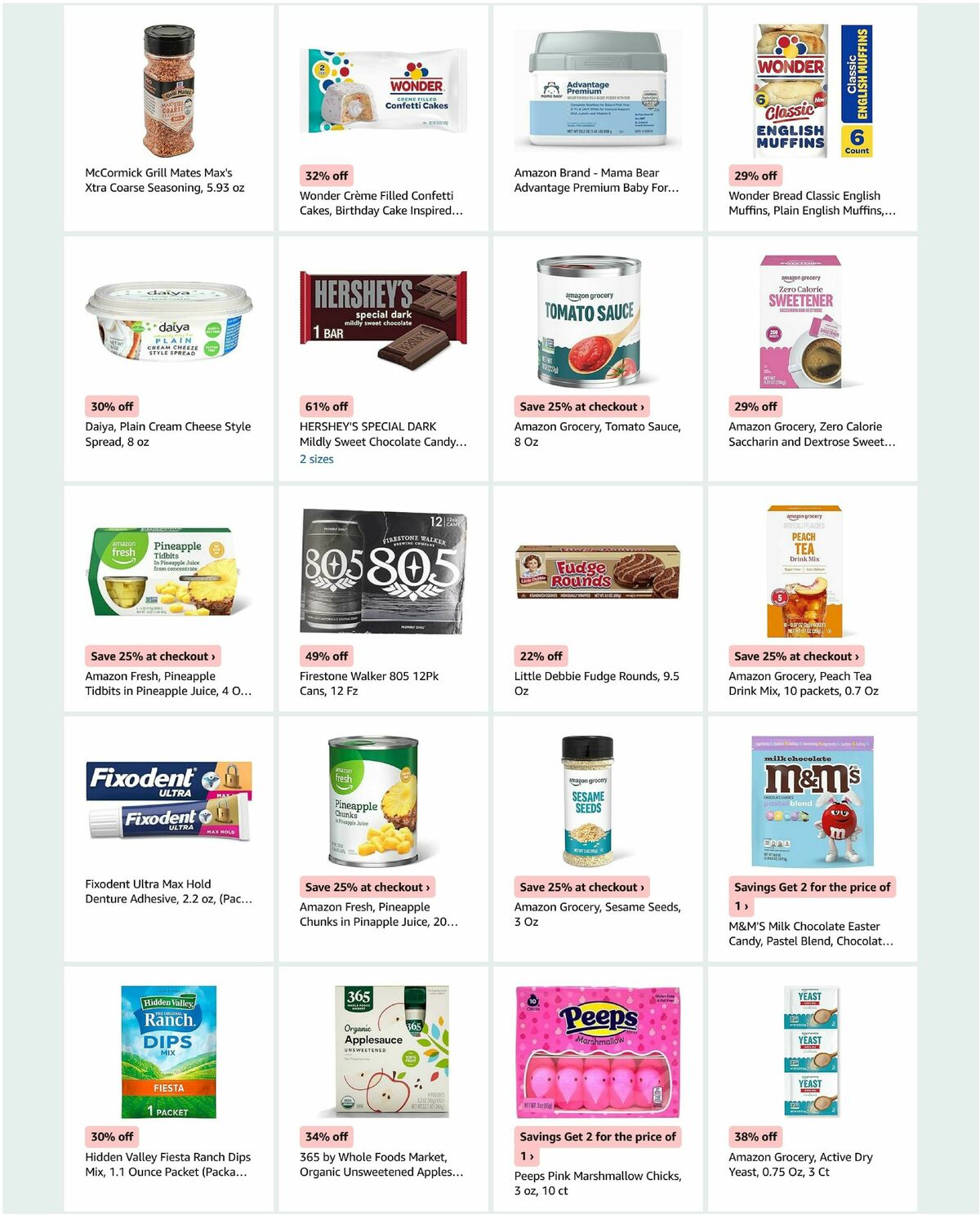 Amazon Fresh Weekly Ad from March 25