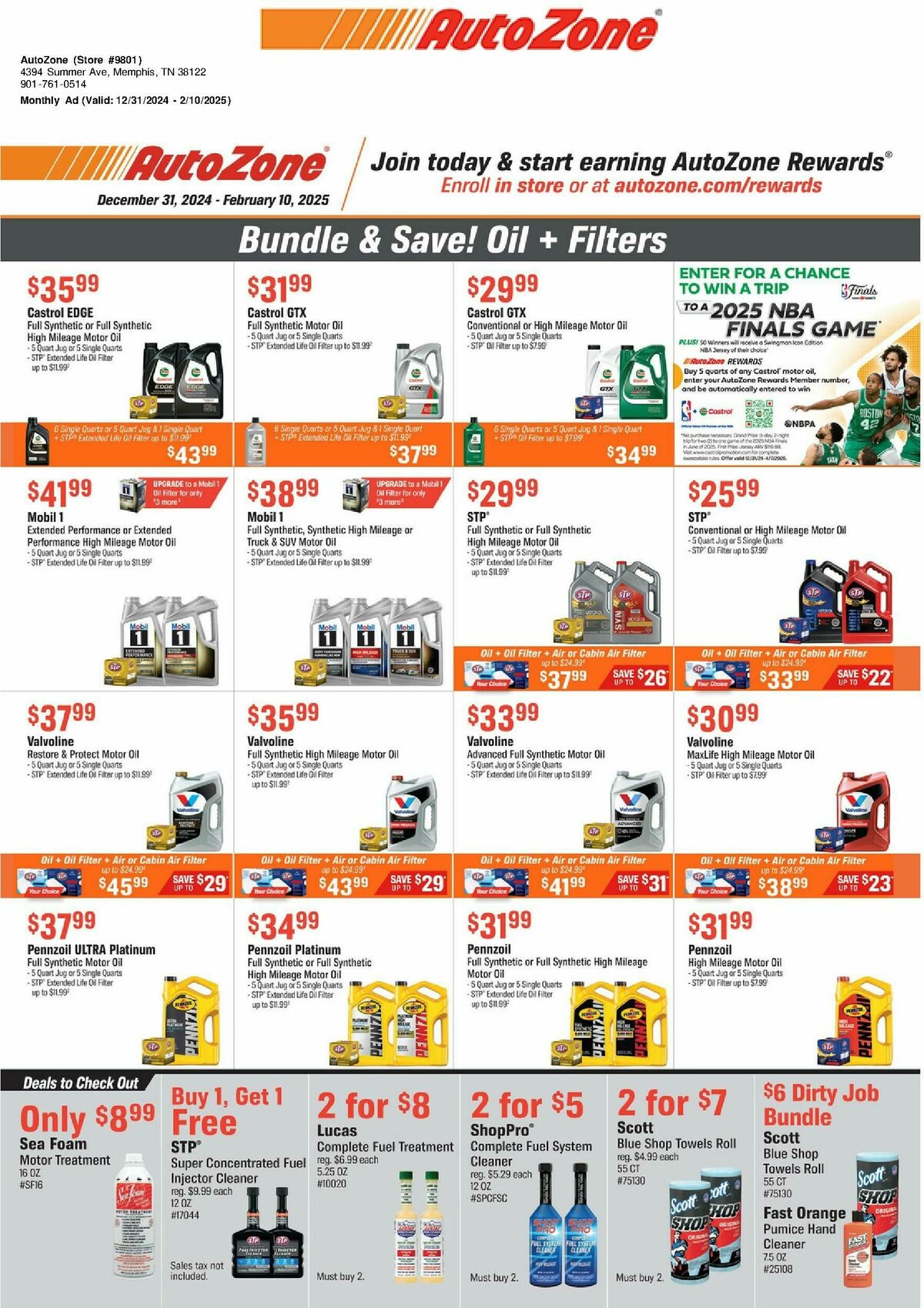 AutoZone Weekly Ad from December 31