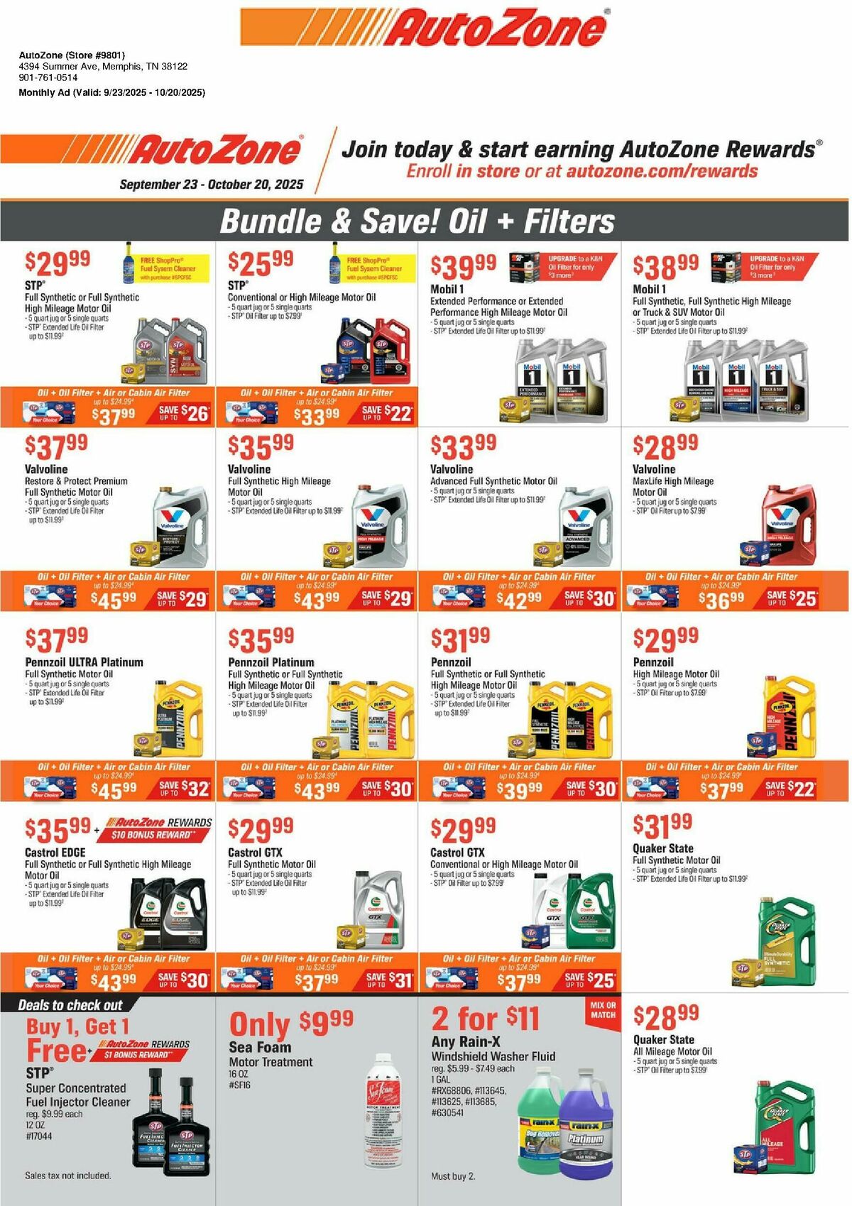 AutoZone Weekly Ad from September 23