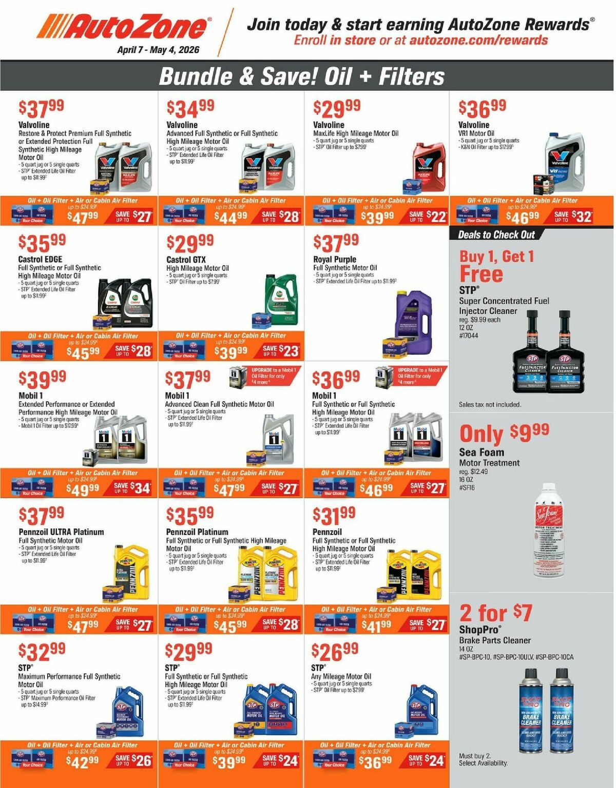 AutoZone Weekly Ad from April 7