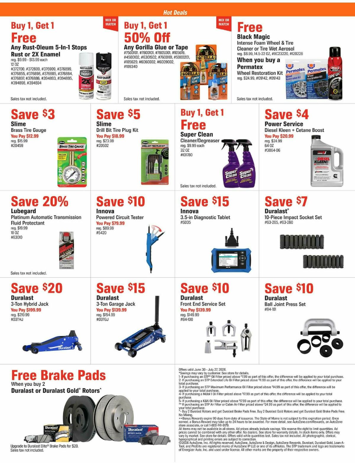AutoZone Weekly Ad from June 30