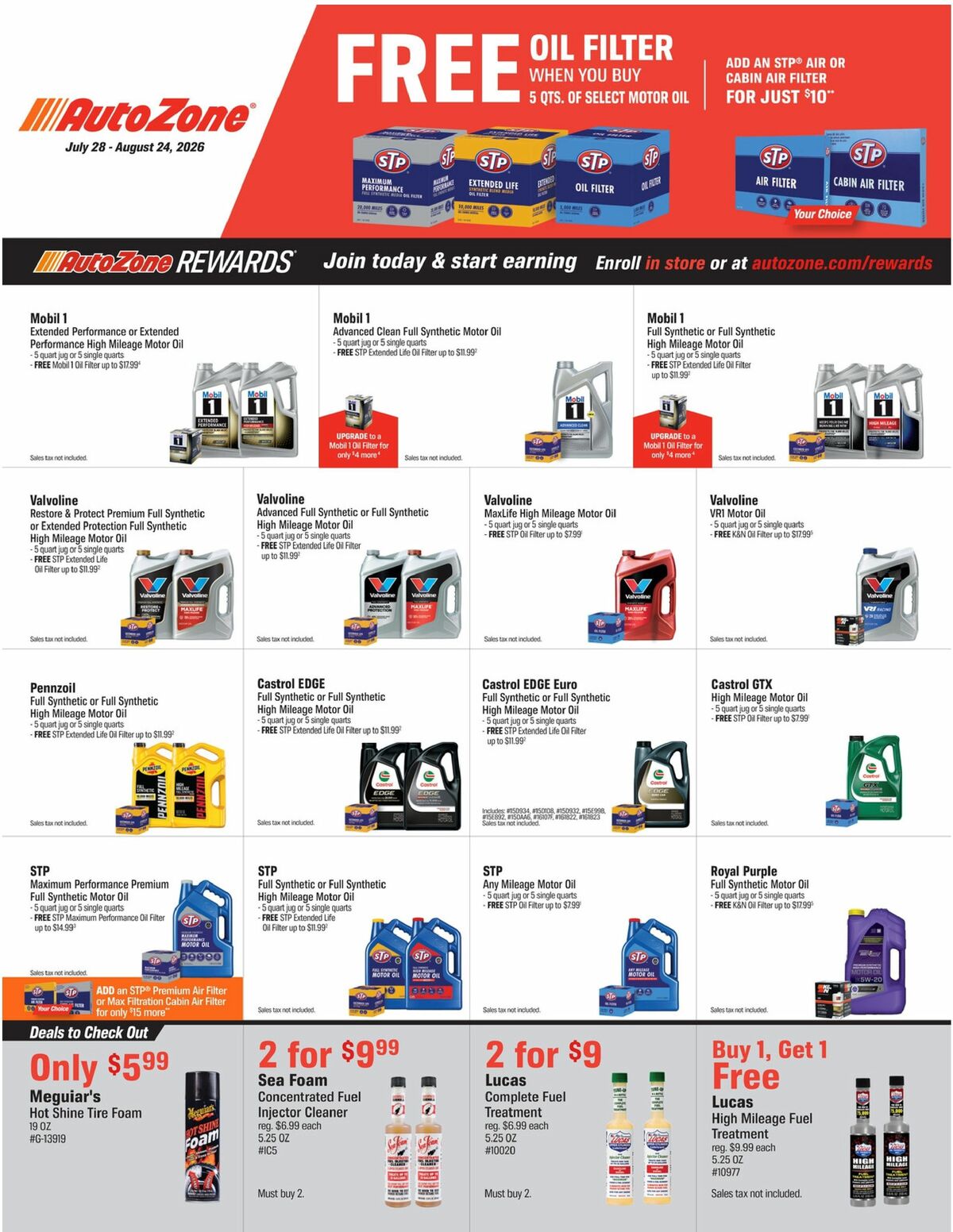 AutoZone Weekly Ad from July 28