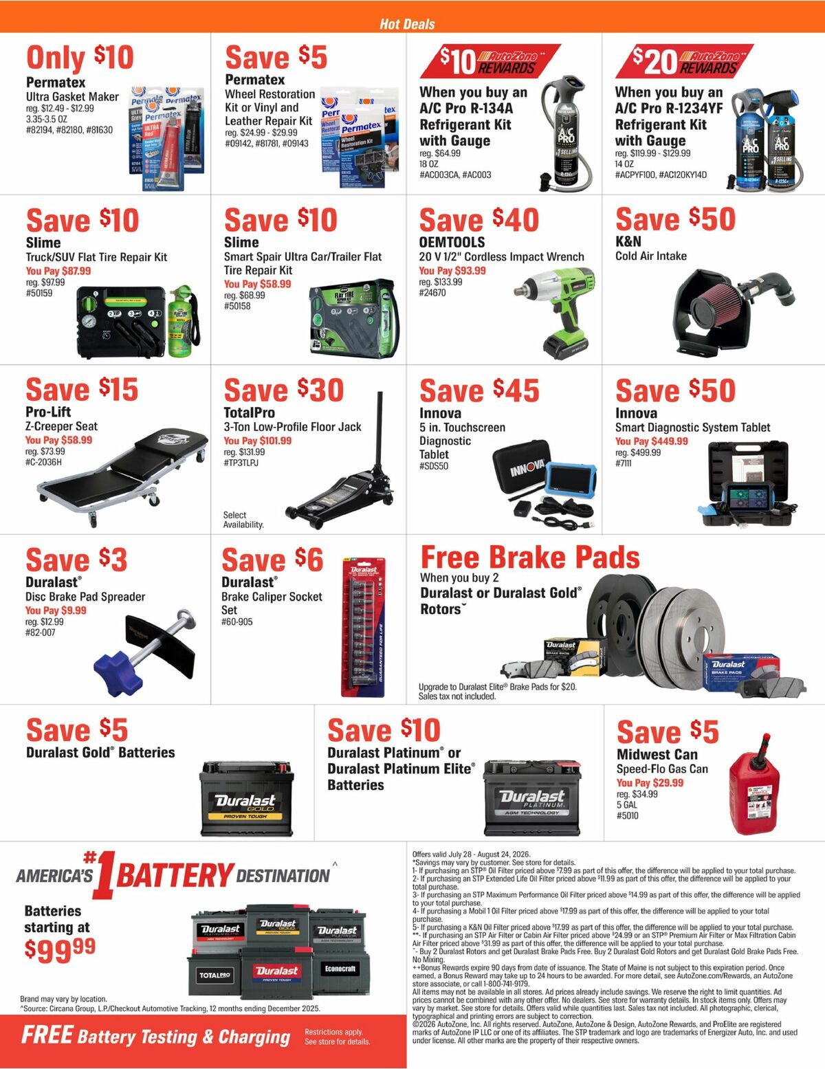 AutoZone Weekly Ad from July 28