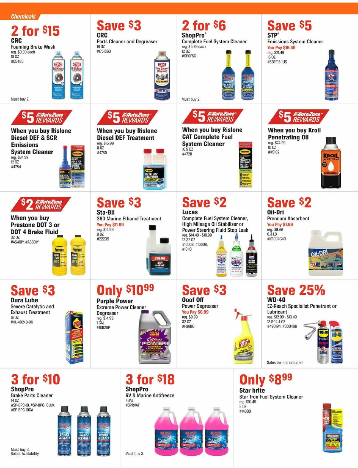 AutoZone Weekly Ad from August 25