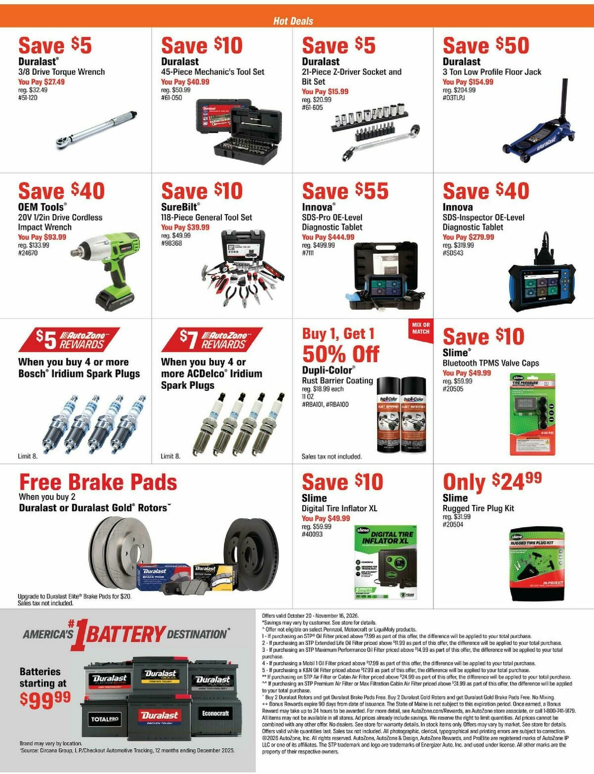 AutoZone Weekly Ad from October 20
