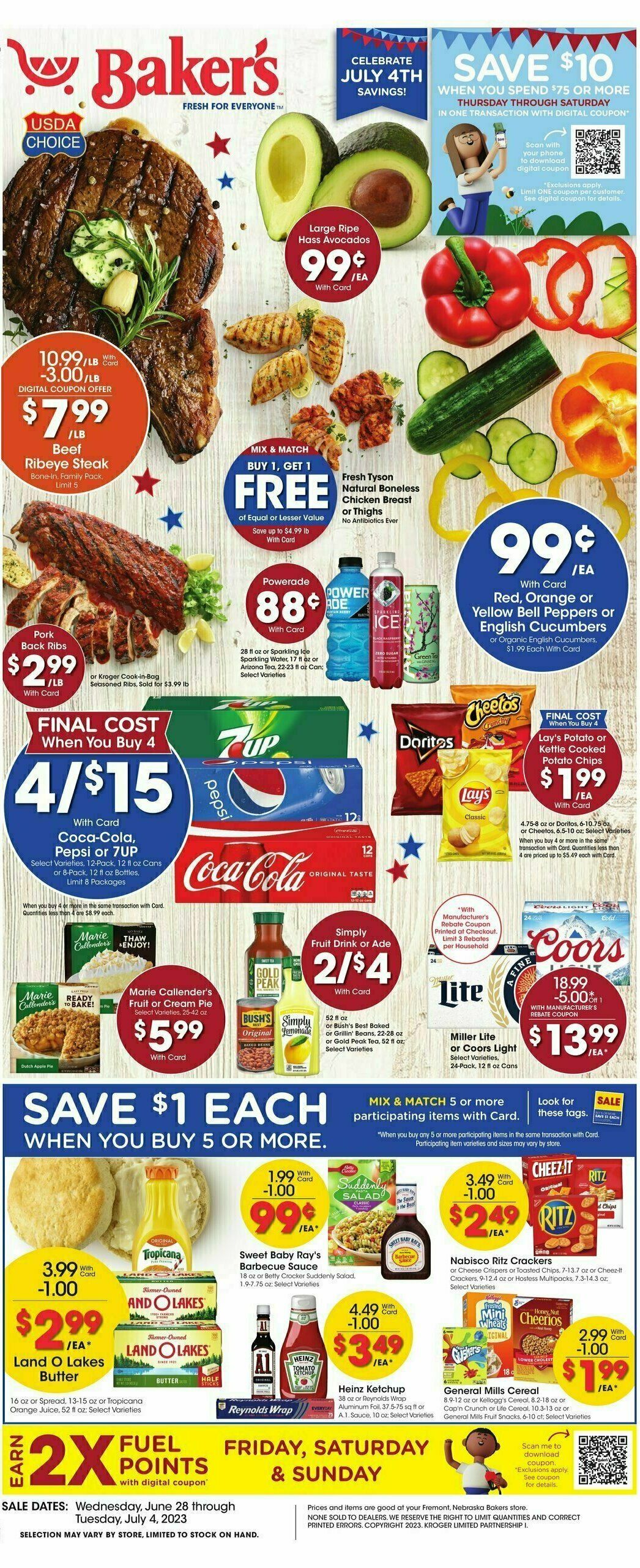 Baker's Weekly Ad from June 28