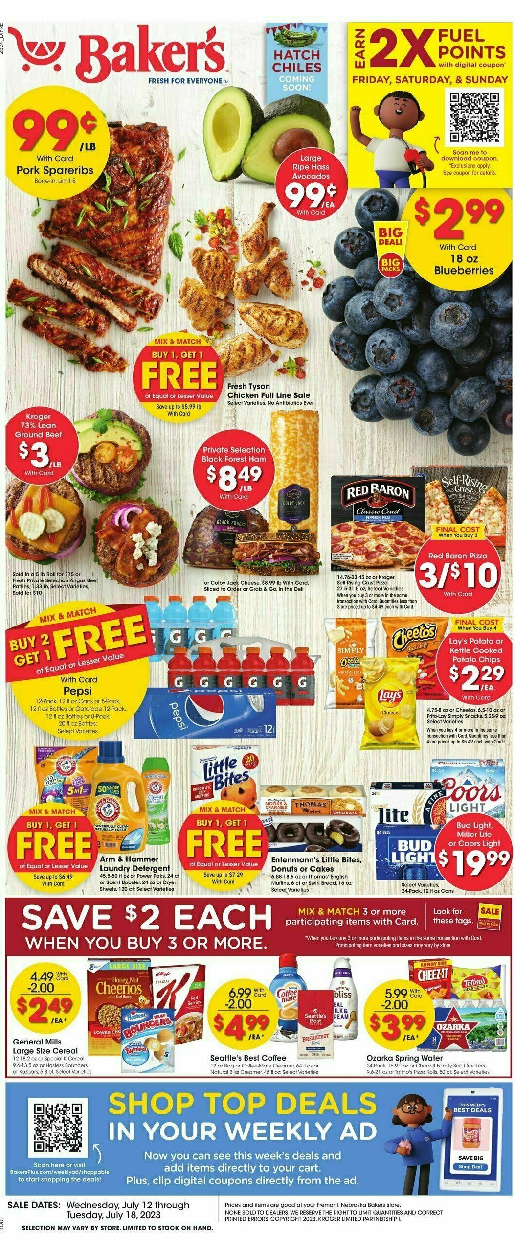 Baker's Weekly Ad from July 12