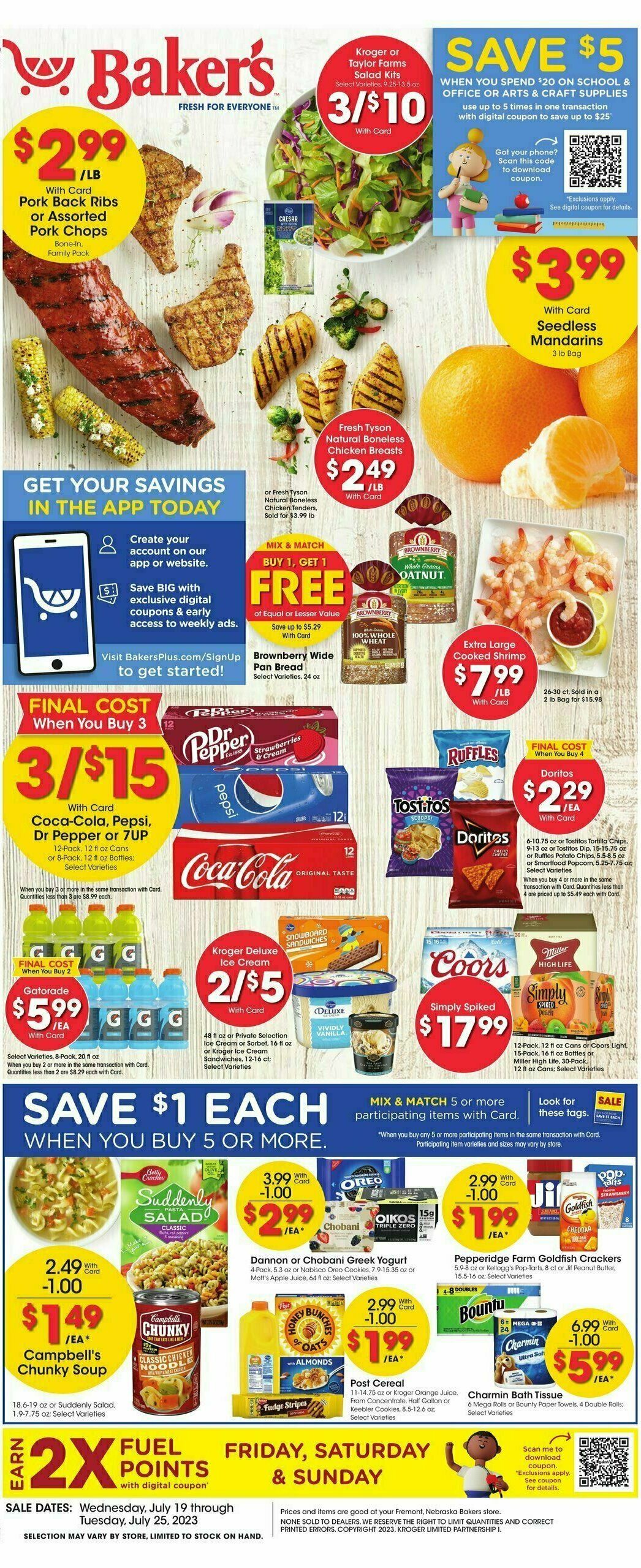 Baker's Weekly Ad from July 19
