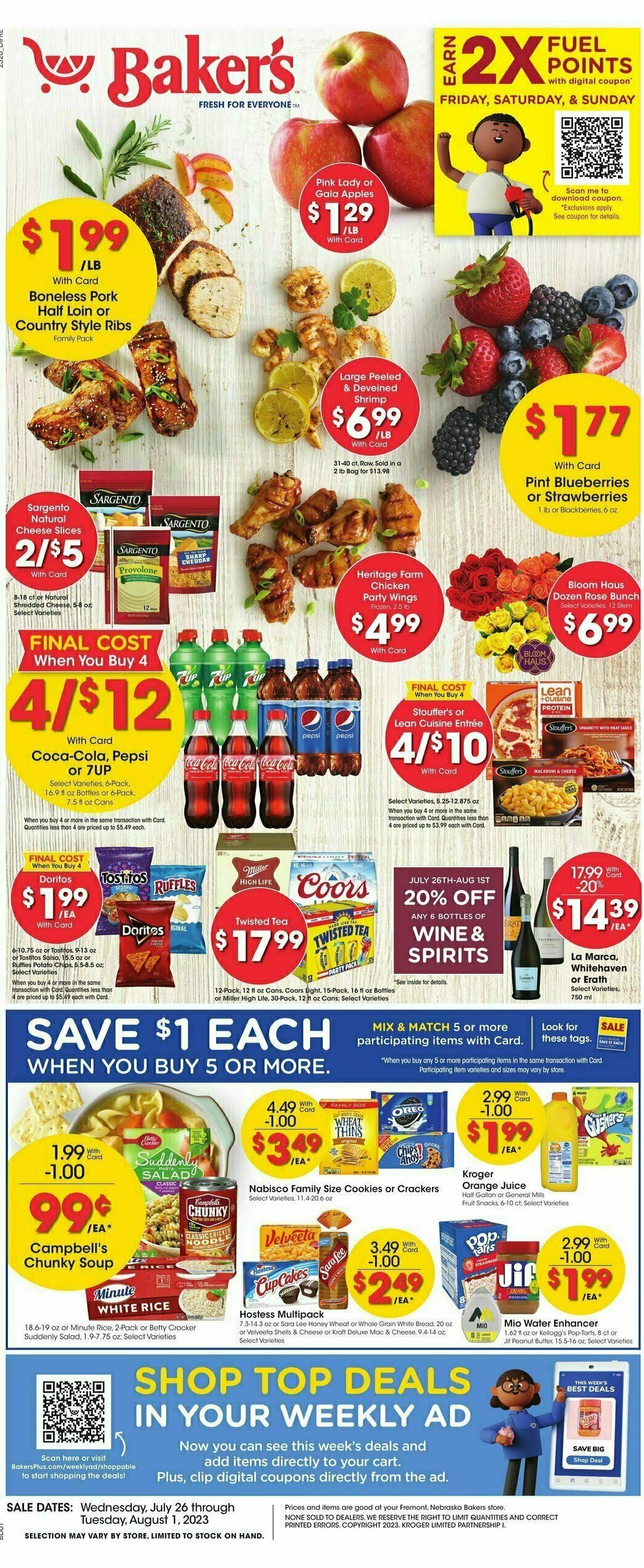 Baker's Weekly Ad from July 26